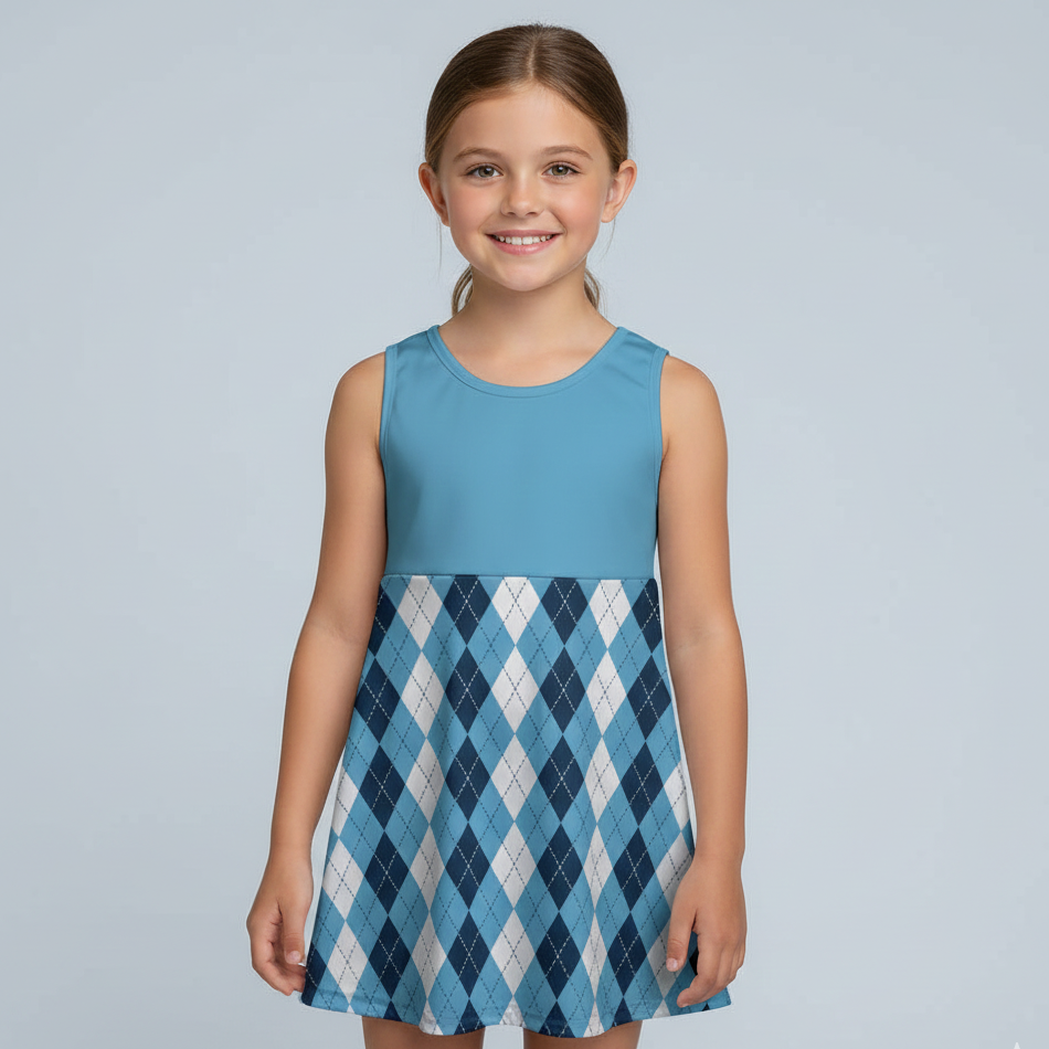 Girls Argyle Tank Dress – Classic Carolina