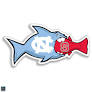 UNC>Duke/State Rival Fish Auto Magnet