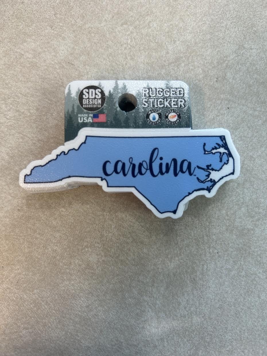 Carolina Script Logo Rugged Sticker