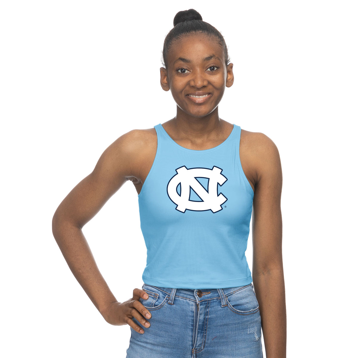 Contour Sculpt UNC Logo Blue Tank Top