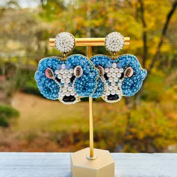 Beaded Ram Earrings