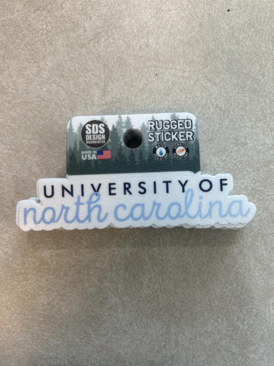 University of North Carolina Script Rugged Sticker