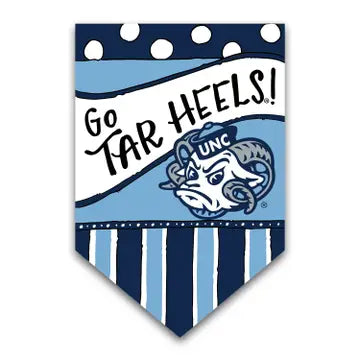 Tar Heels Dots and Stripes Garden Flag