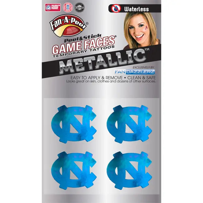 UNC Metallic Logo Temporary Tattoos