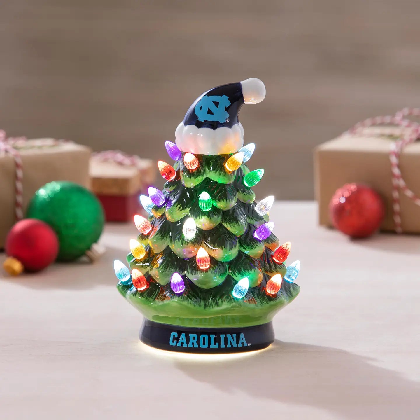 UNC Logo 8" LED Christmas Tree