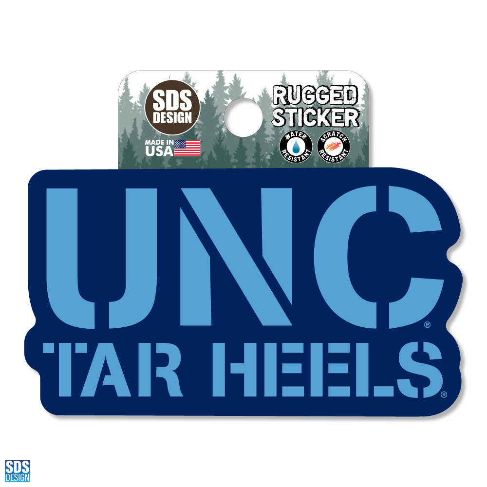 UNC Tar Heels Rugged Sticker
