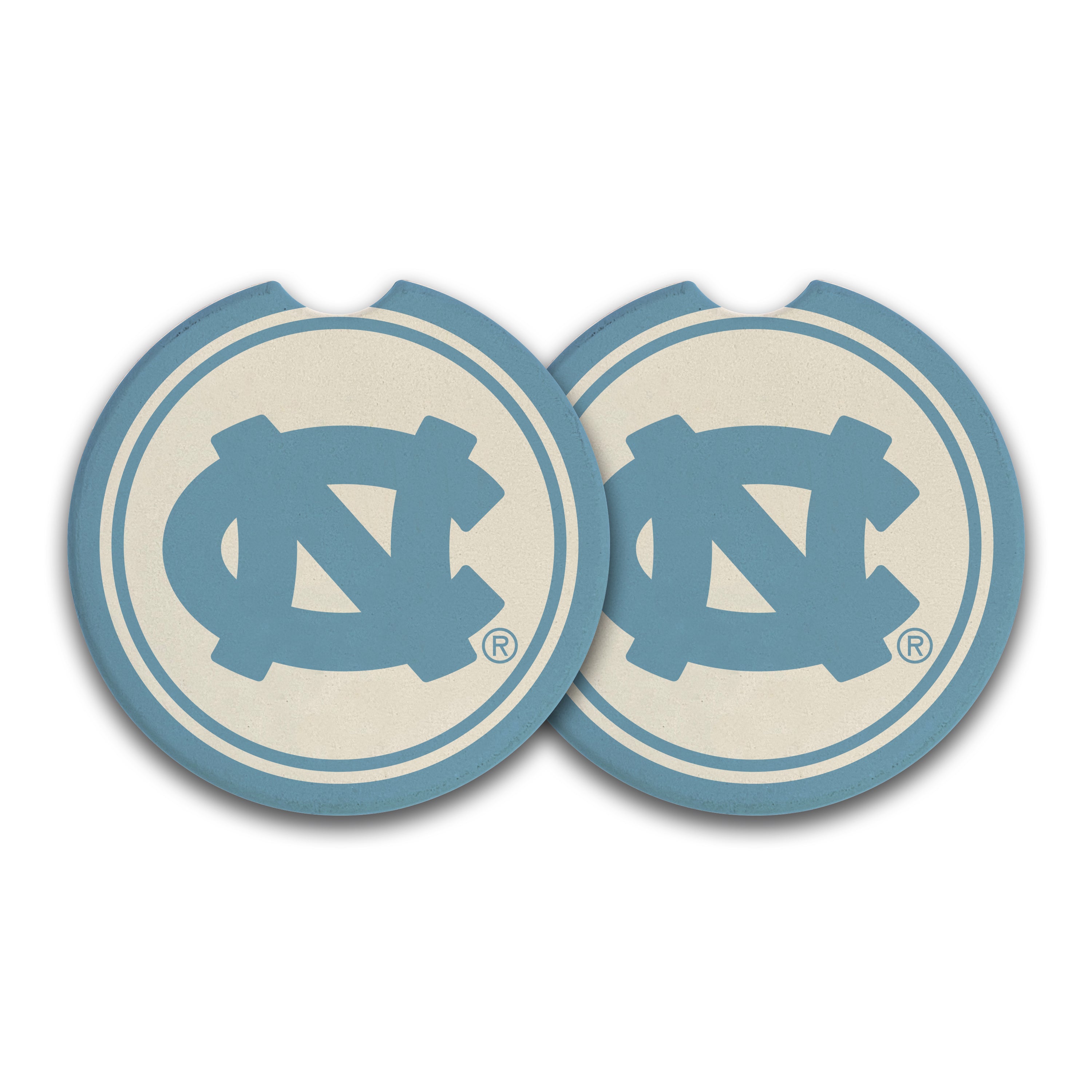 UNC Car Coasters Set of 2