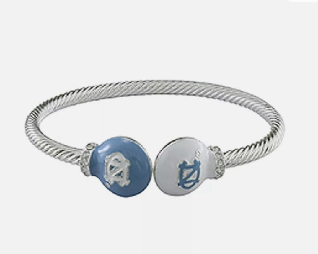 UNC Logo Silver Cuff