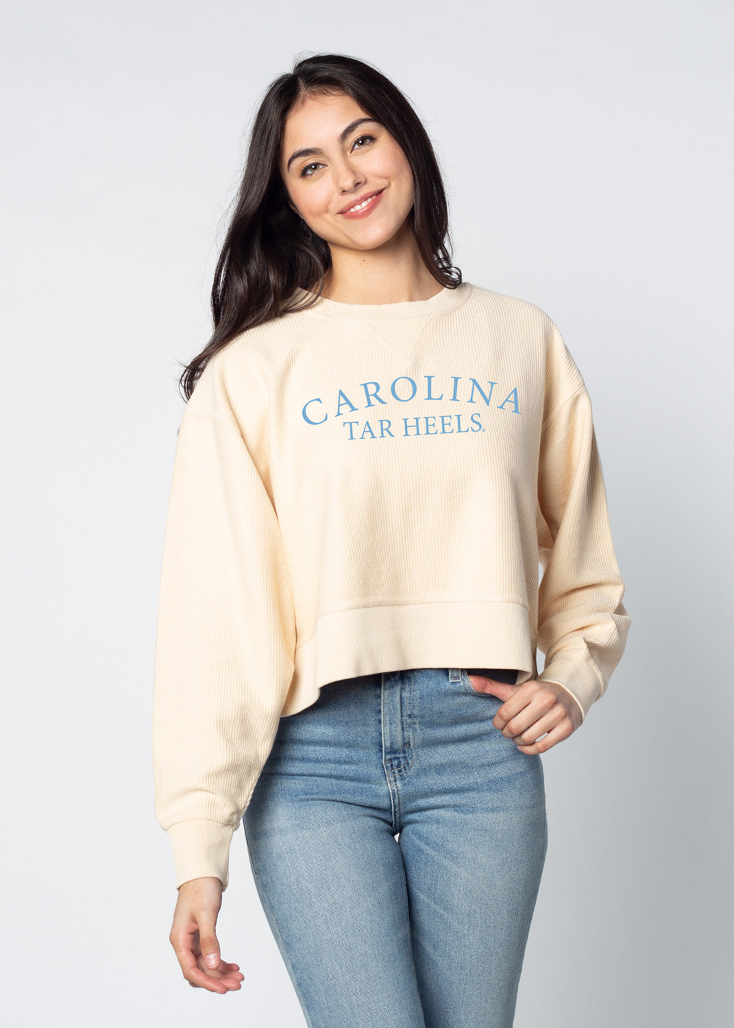 Women's Boxy Cropped Pullover Sweatshirt