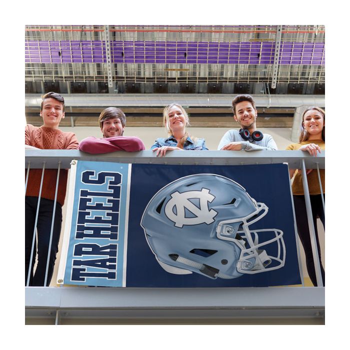 UNC Football Helmet Flag