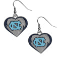 UNC Heart Dangle Earrings