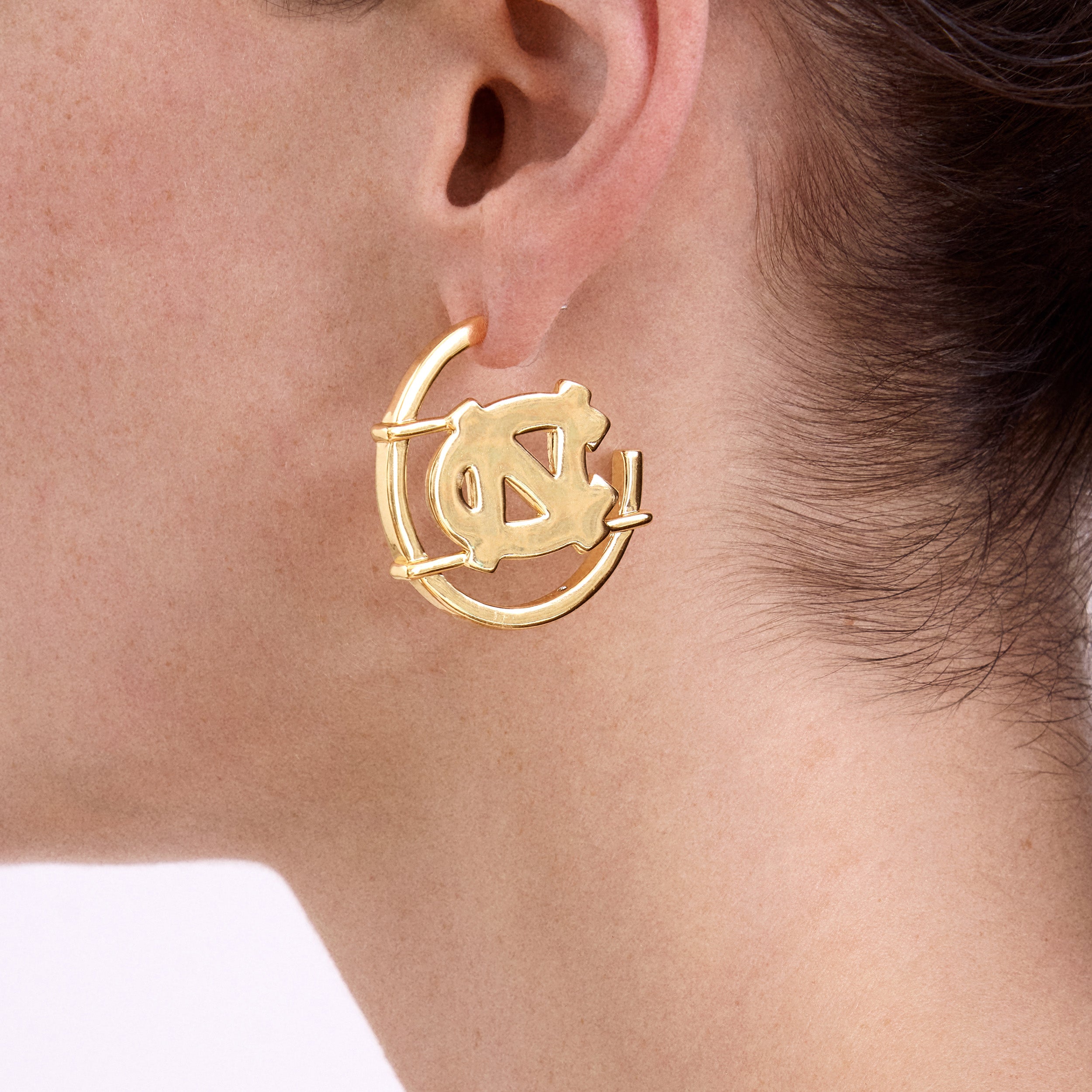 UNC Logo Hoop Earrings