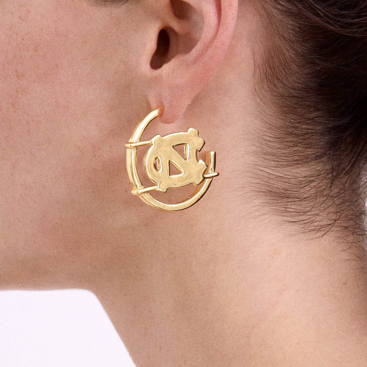 UNC Logo Hoop Earrings
