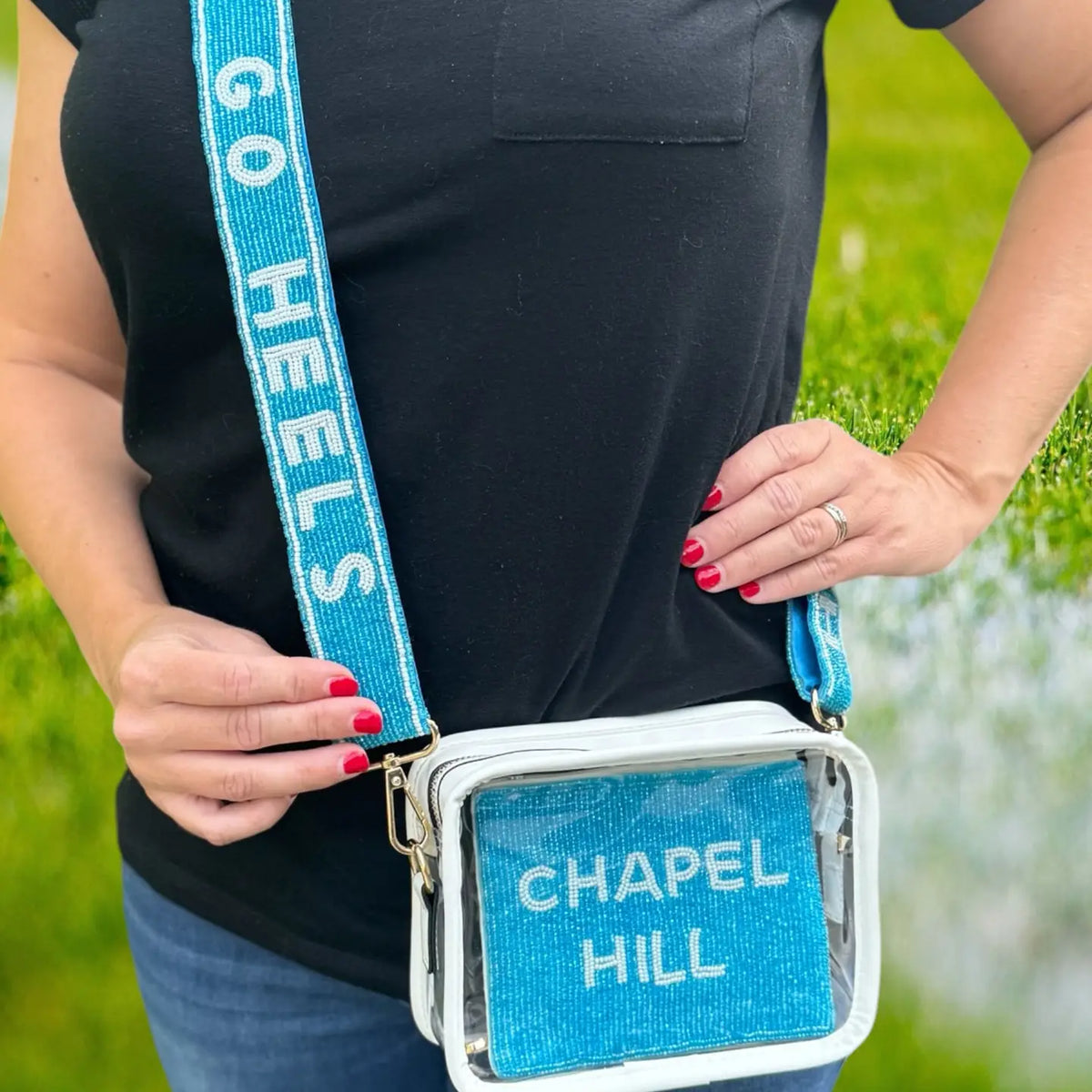 Go Heels Beaded Purse Strap