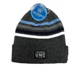 UNC Charcoal Striped Knit Hat