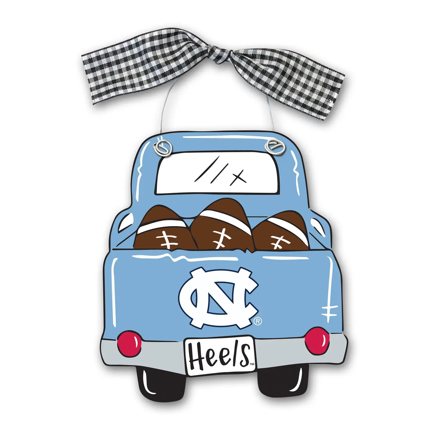 UNC Wood Truck Ornament