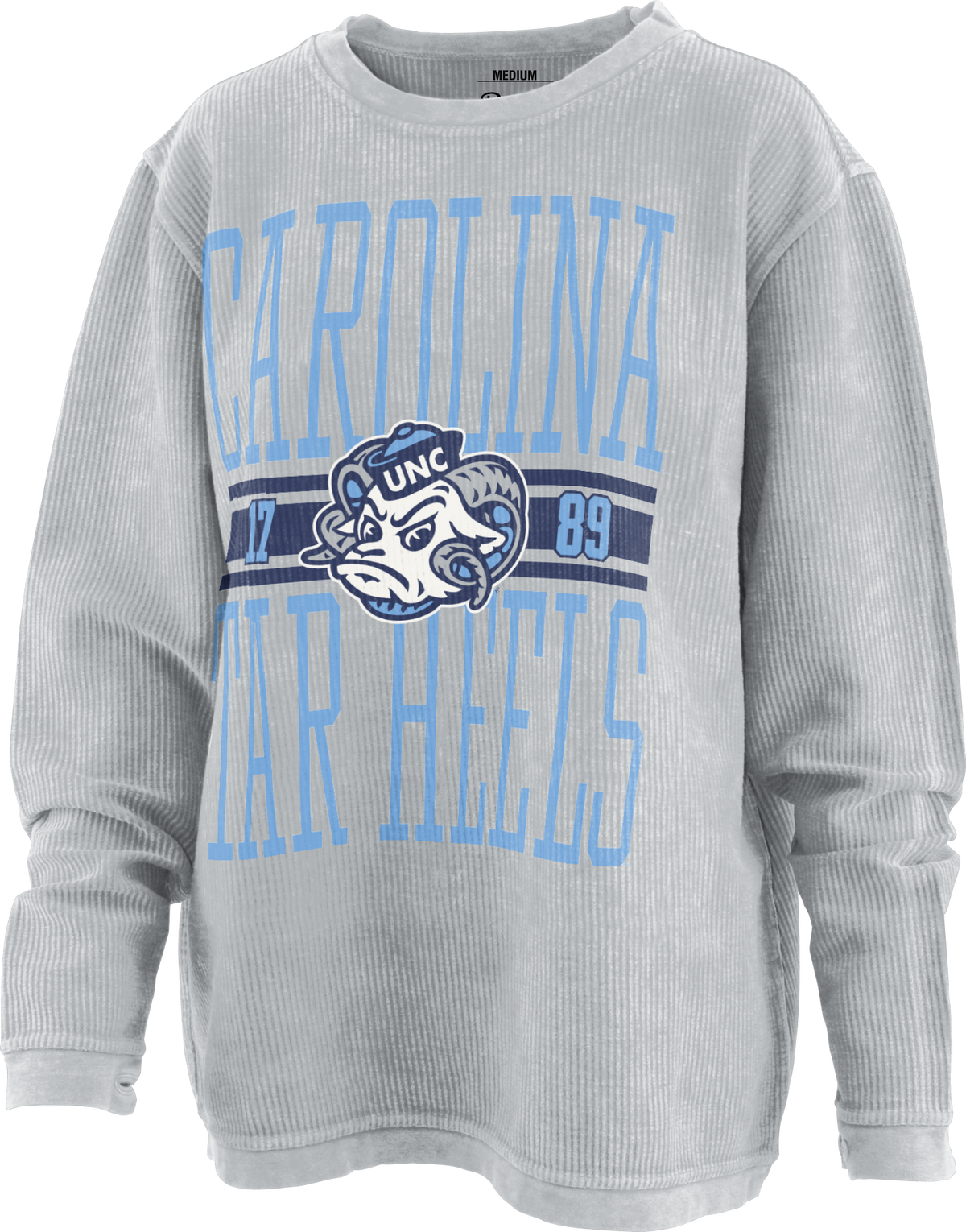 North Carolina "Bozeman" - Long- Sleeve Crew-Neck Oversized Corded Top