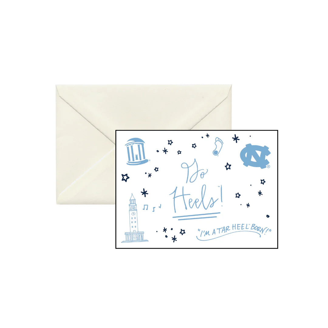 UNC Confetti Boxed Notecards
