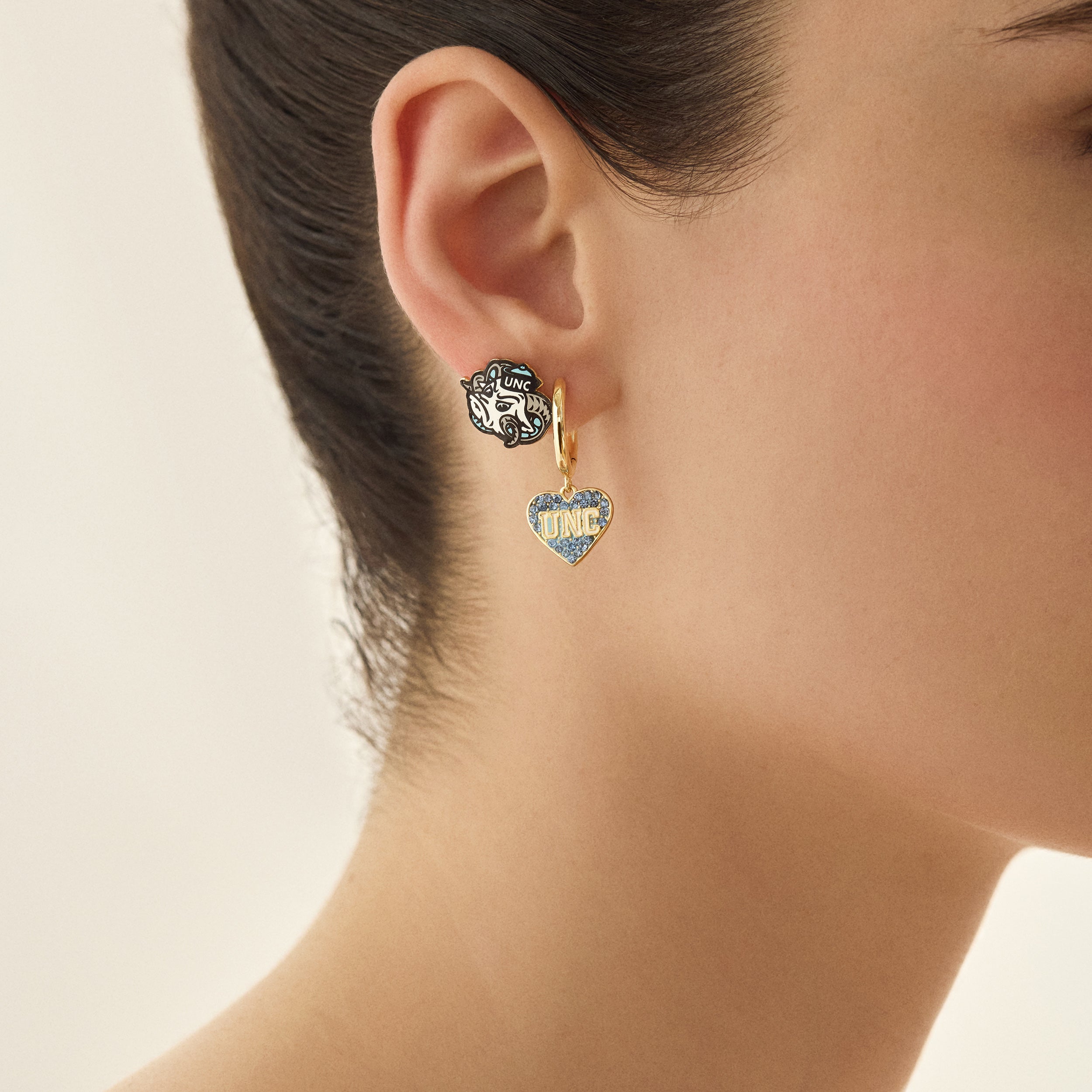UNC Rameses Earring Set