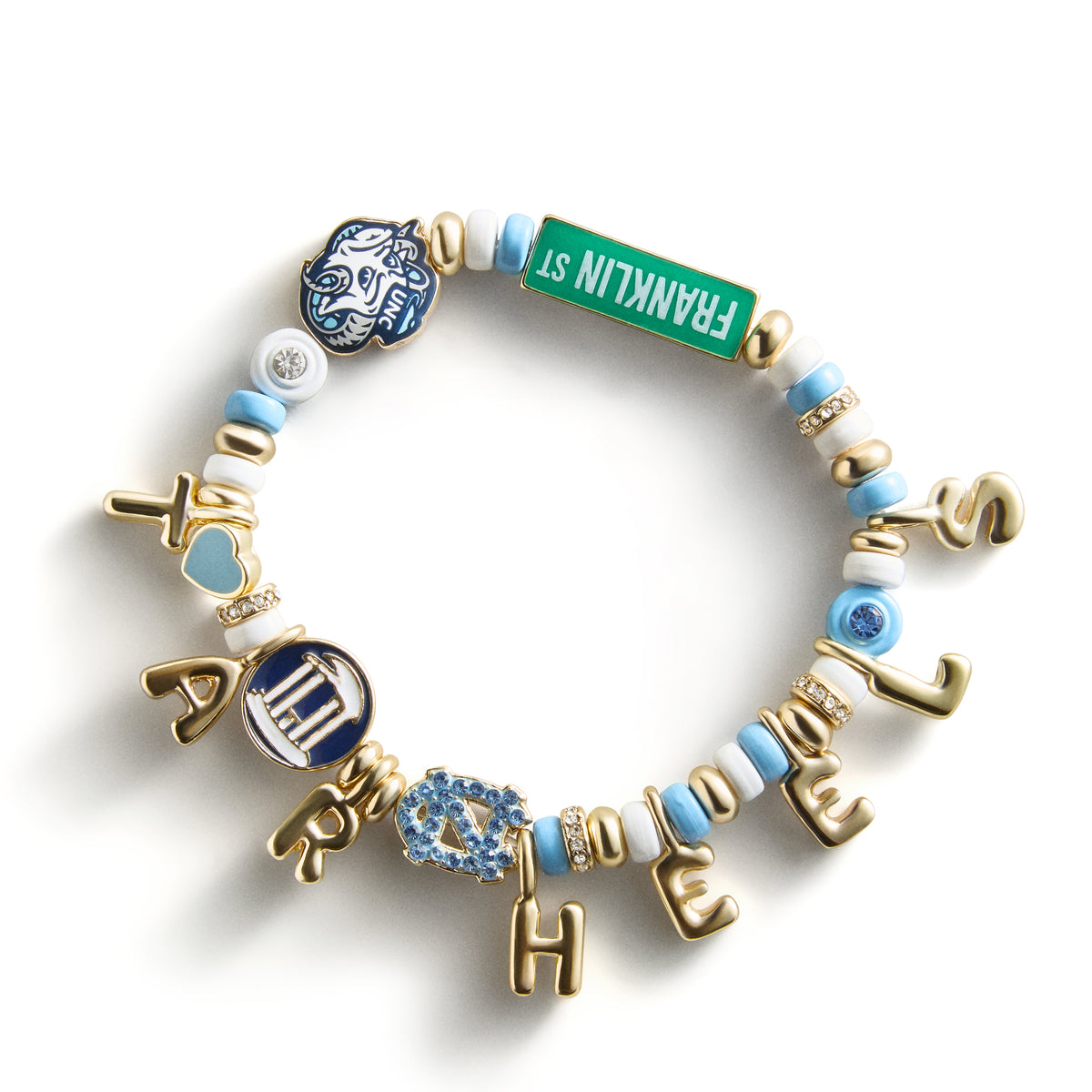 UNC Tar Heels Slogan Bracelet
