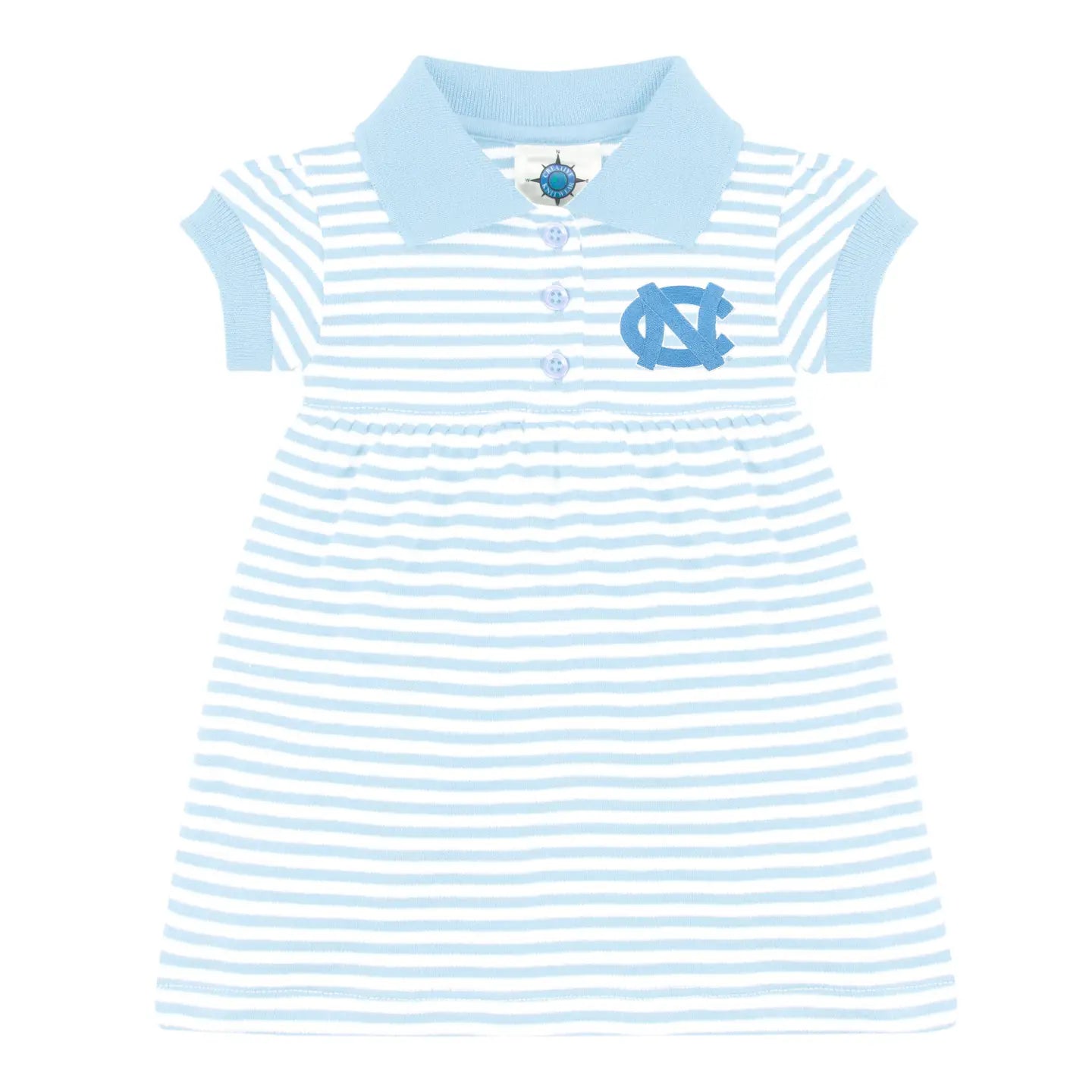 UNC Striped Gameday Dress with Bloomer - Kids