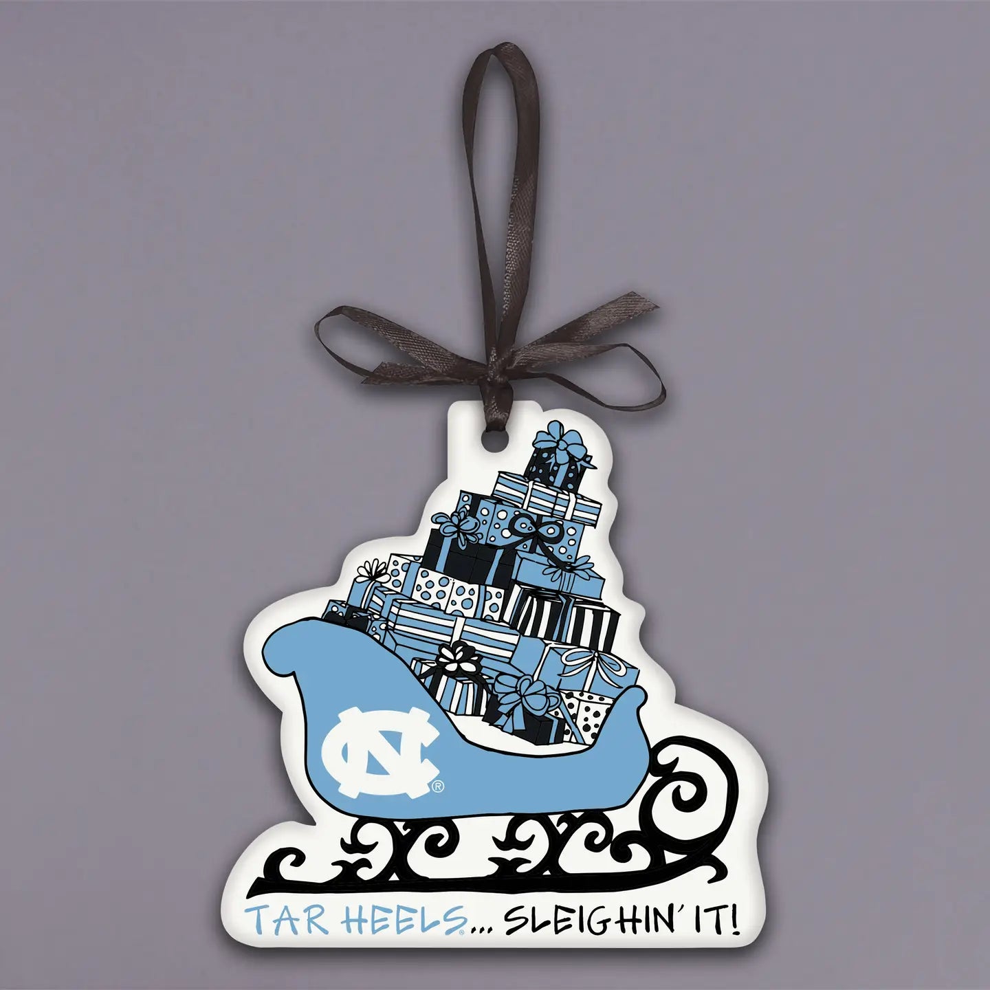 Tar Heels Sleigh Ornament