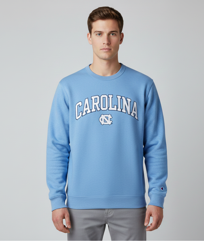 Carolina Embroidered Logo Crewneck