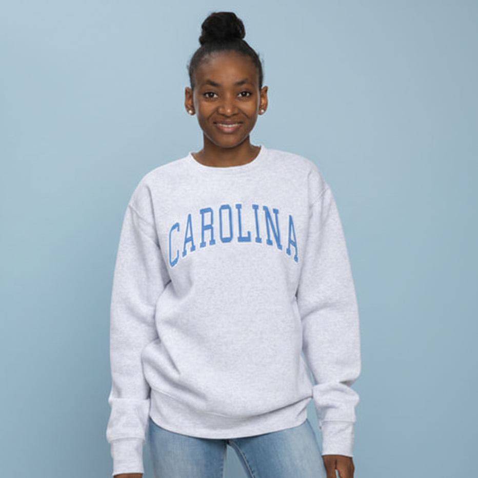 Carolina Embroidered Sport Crewneck