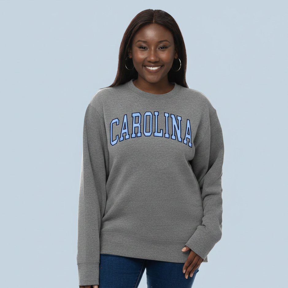 Carolina Embroidered Sport Crewneck