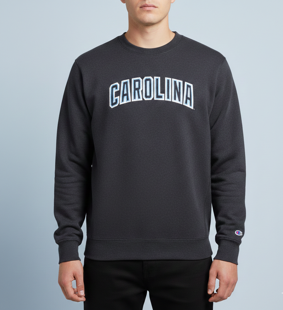Carolina Glitter Twill Crewneck