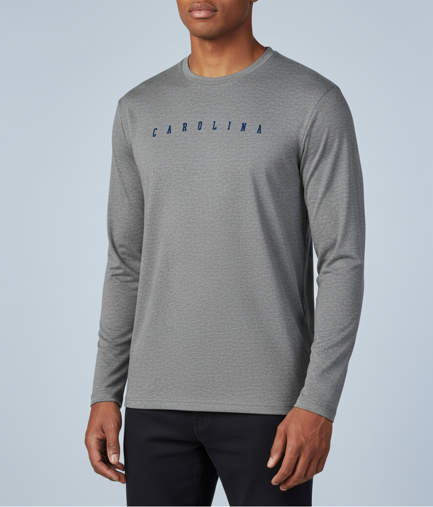 Carolina Grey Performance Long Sleeve Shirt