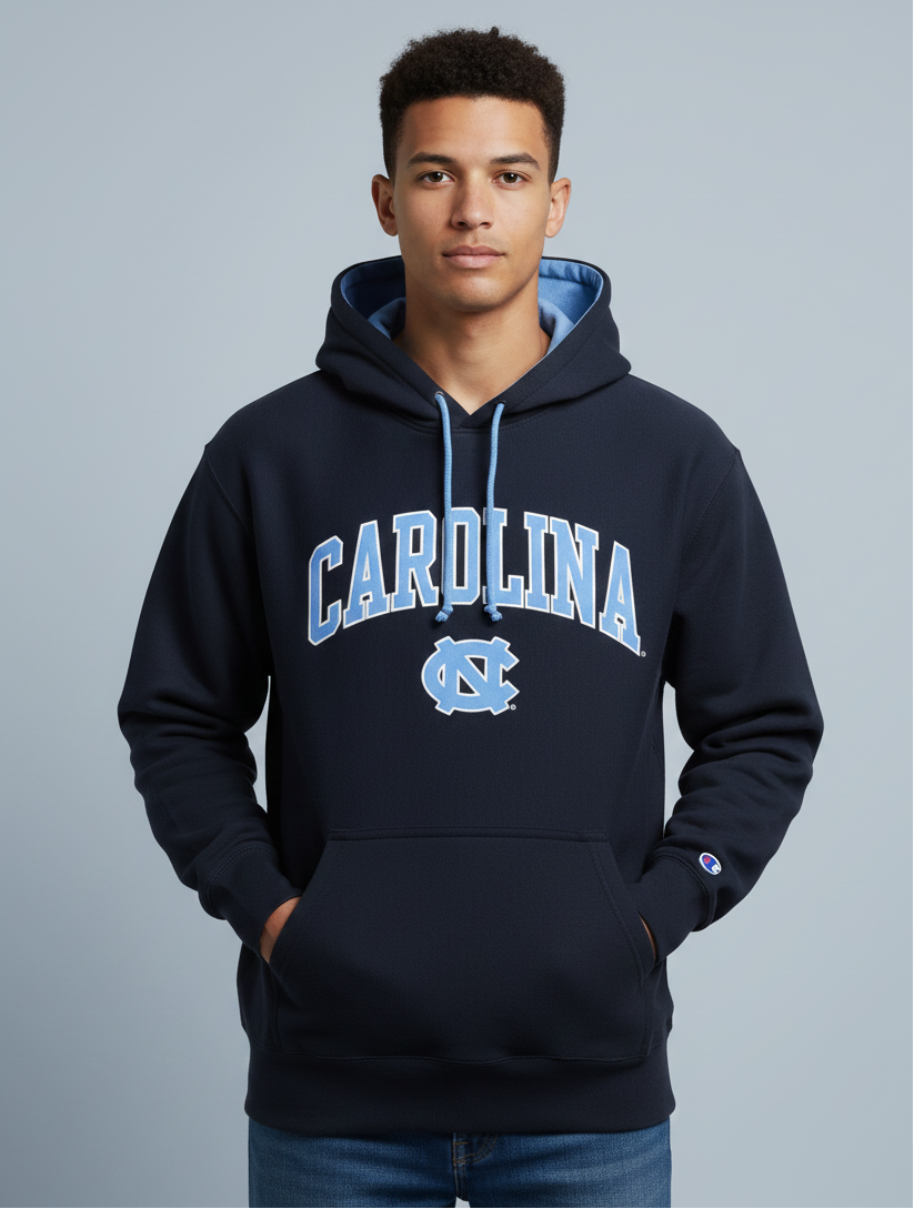 Classic Carolina Embroidered Logo Hoodie