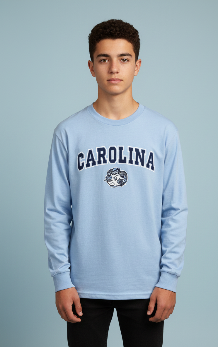 Carolina Rameses Long-Sleeve Shirt  - Youth