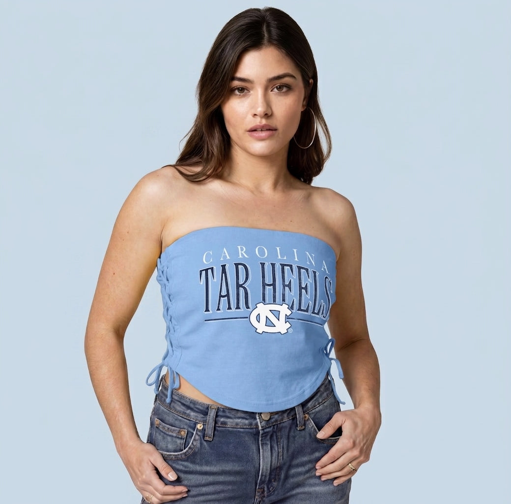 Carolina Tar Heels Laceup Tube Top