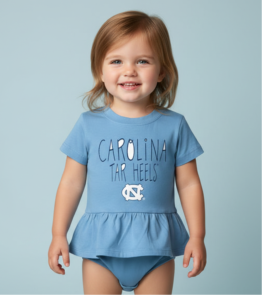 Carolina Tar Heels Ruffle Onesie