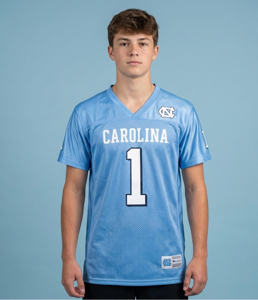 Carolina #1 Youth Football Jersey