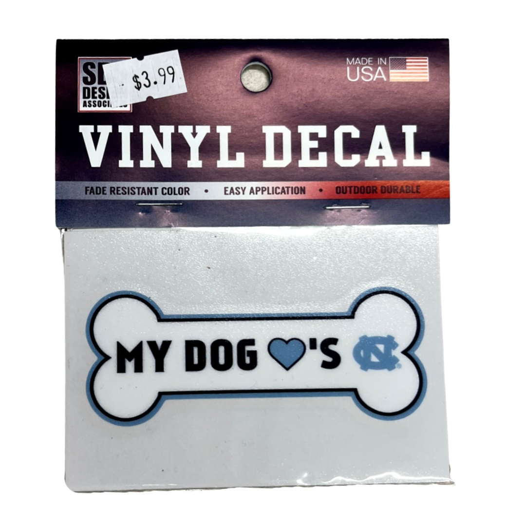 3" My Dog Loves UNC Decal