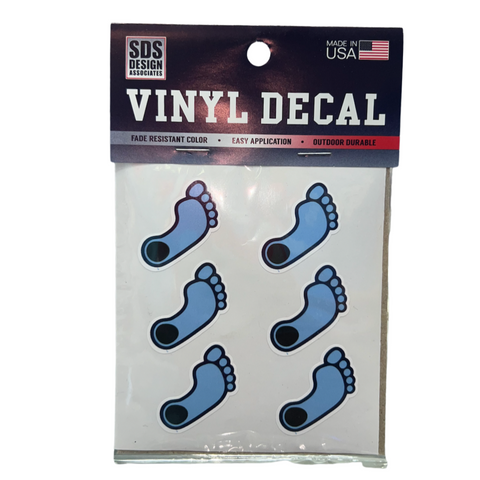 6 Pack of UNC Tar Heel Vinyl Decal6 Pack of UNC Tar Heel Foot Vinyl Decal