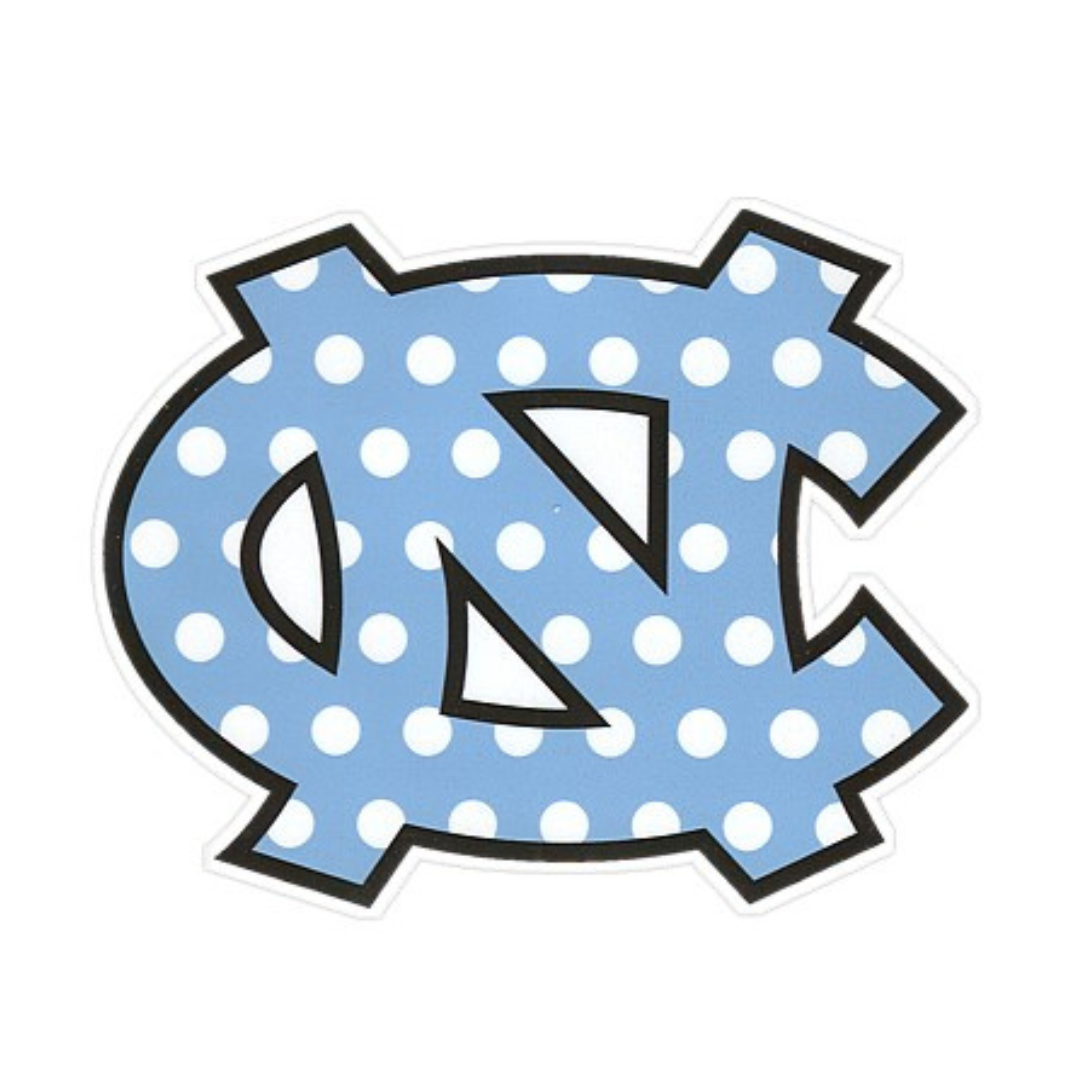 6" UNC Polka Dot Vinyl Decal