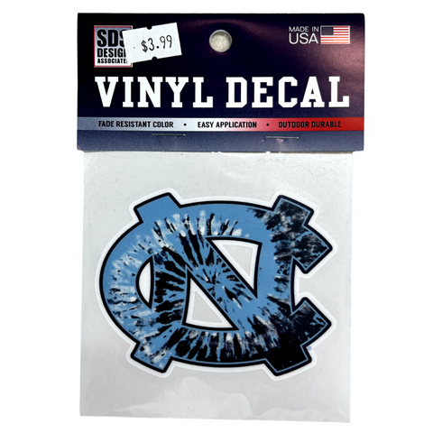 UNC Logo Tie Dye Decal
