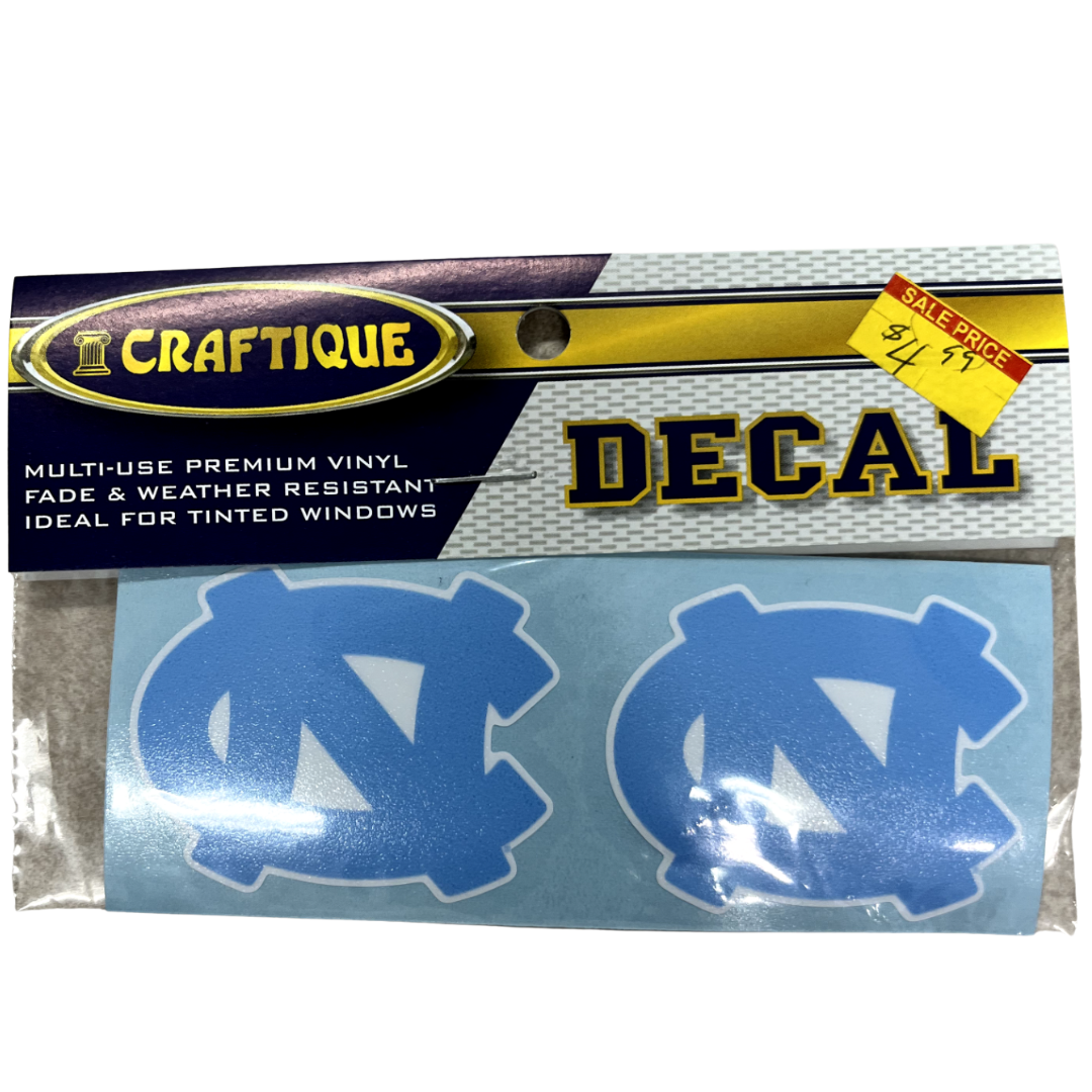Small UNC Logo Two Pack Decal