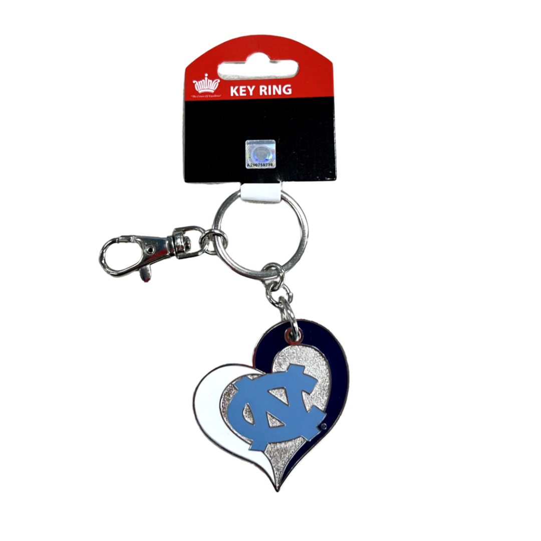 UNC Heart Keychain