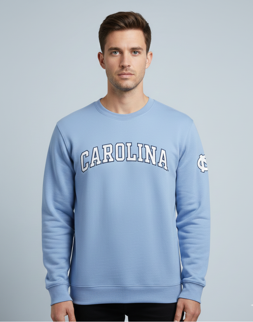 Classic Carolina Embroidered Logo Crewneck Sweatshirt