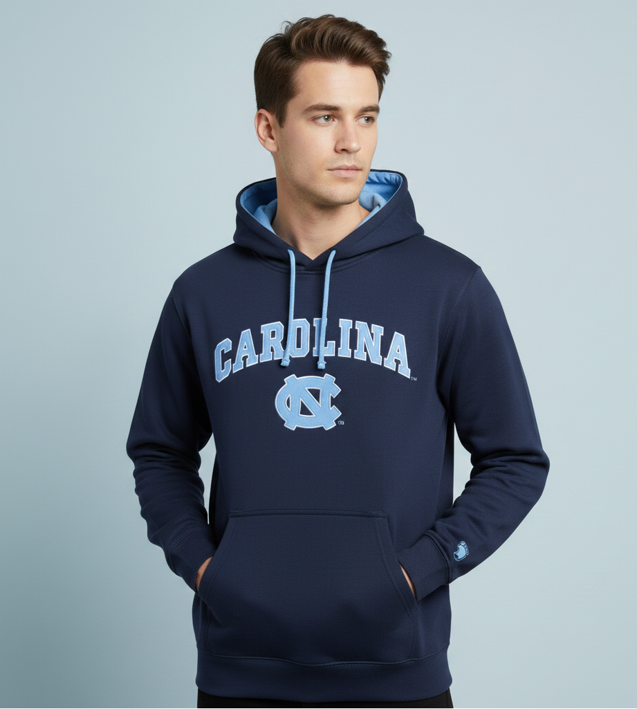 Classic Carolina Embroidered Logo Hoodie