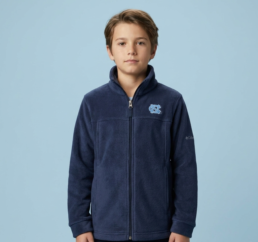 Columbia UNC Logo Fleece Navy Jacket - Kids
