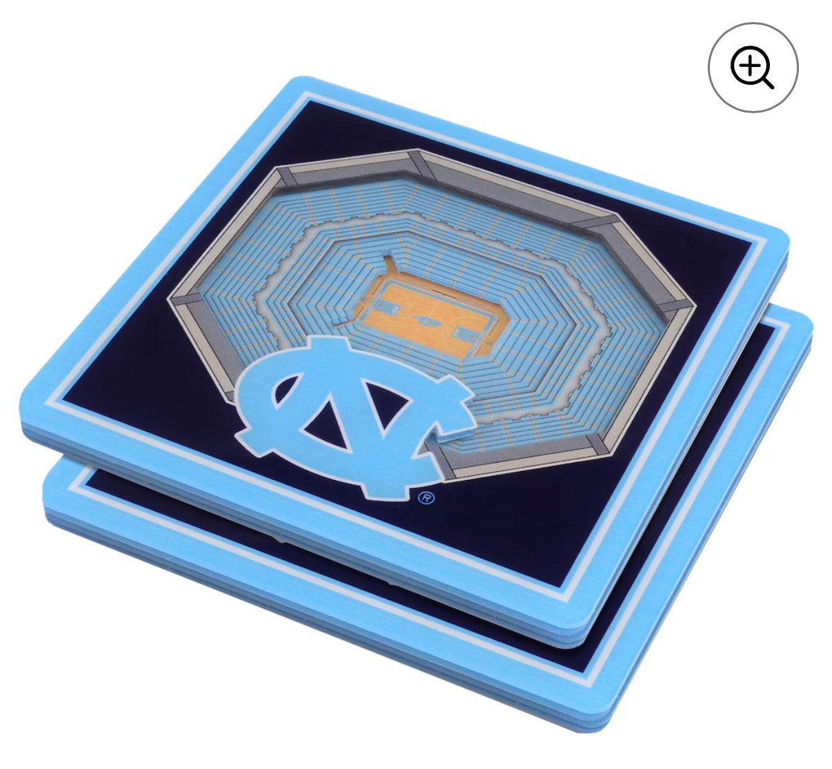 UNC Logo 3D Stadium Coasters