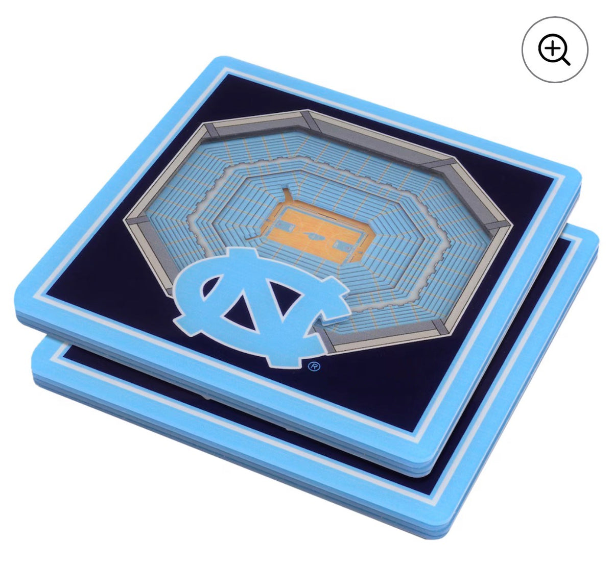 UNC Logo 3D Stadium Coasters