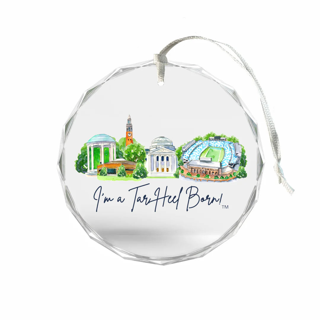 UNC Landmark Glass Ornament