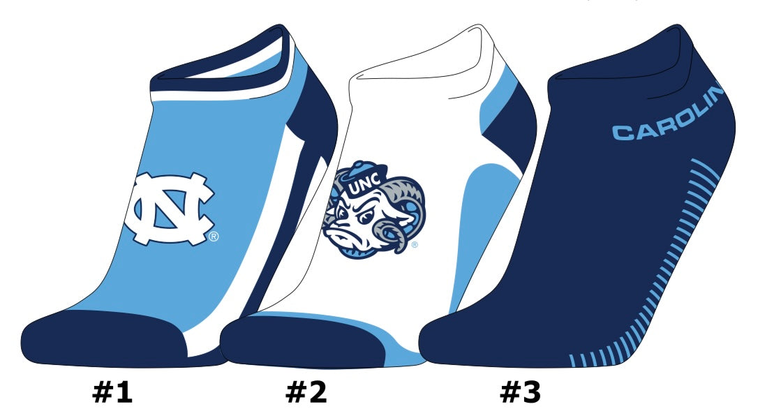 UNC Low Cut 3 Pack Socks