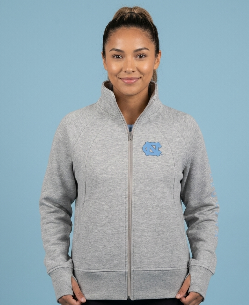 UNC Logo "Dillsboro" Long Sleeve Full-Zip Fleece Jacket